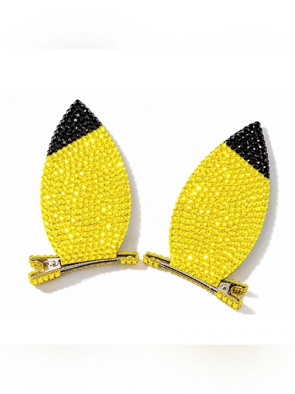 Rhinestone Pikachu Set Of Hair Clips New